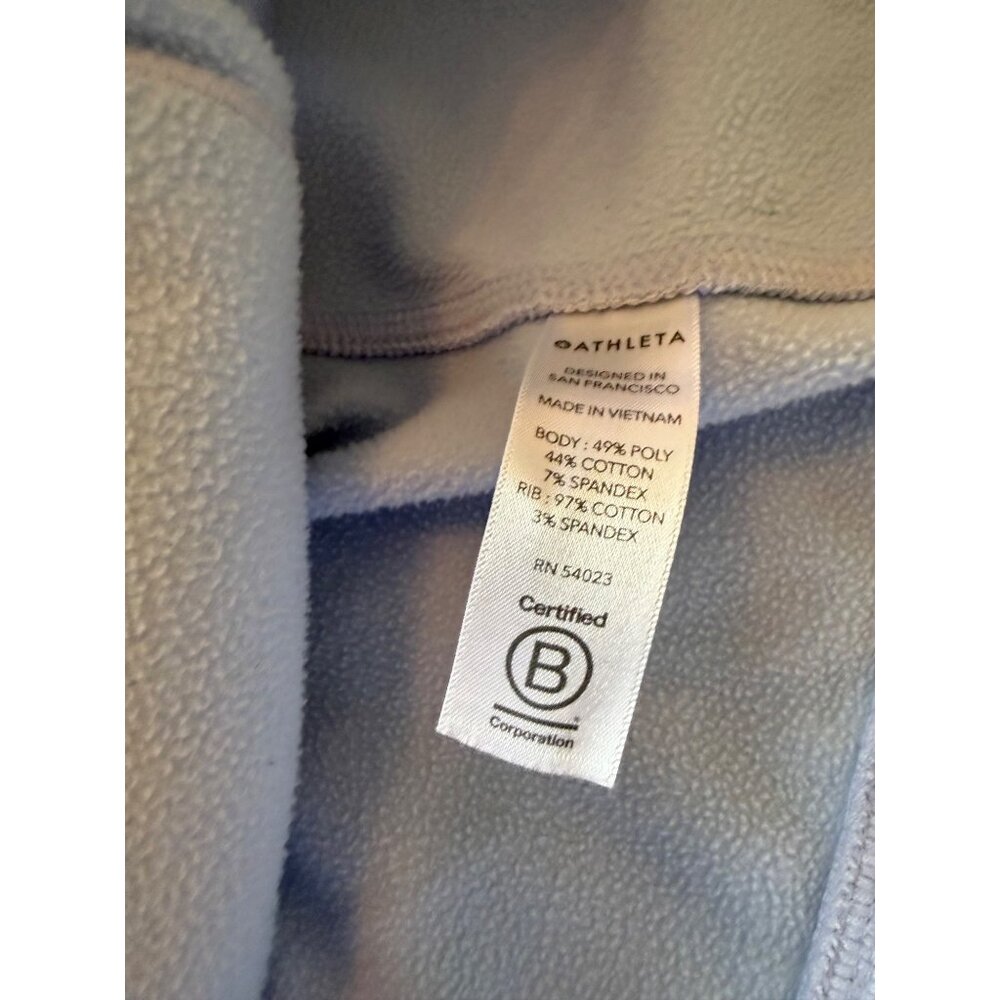 Athleta Light Blue Long Sleeve Zip Up Activewear Sweatshirt Hoodie Size Small - Picture 7 of 7